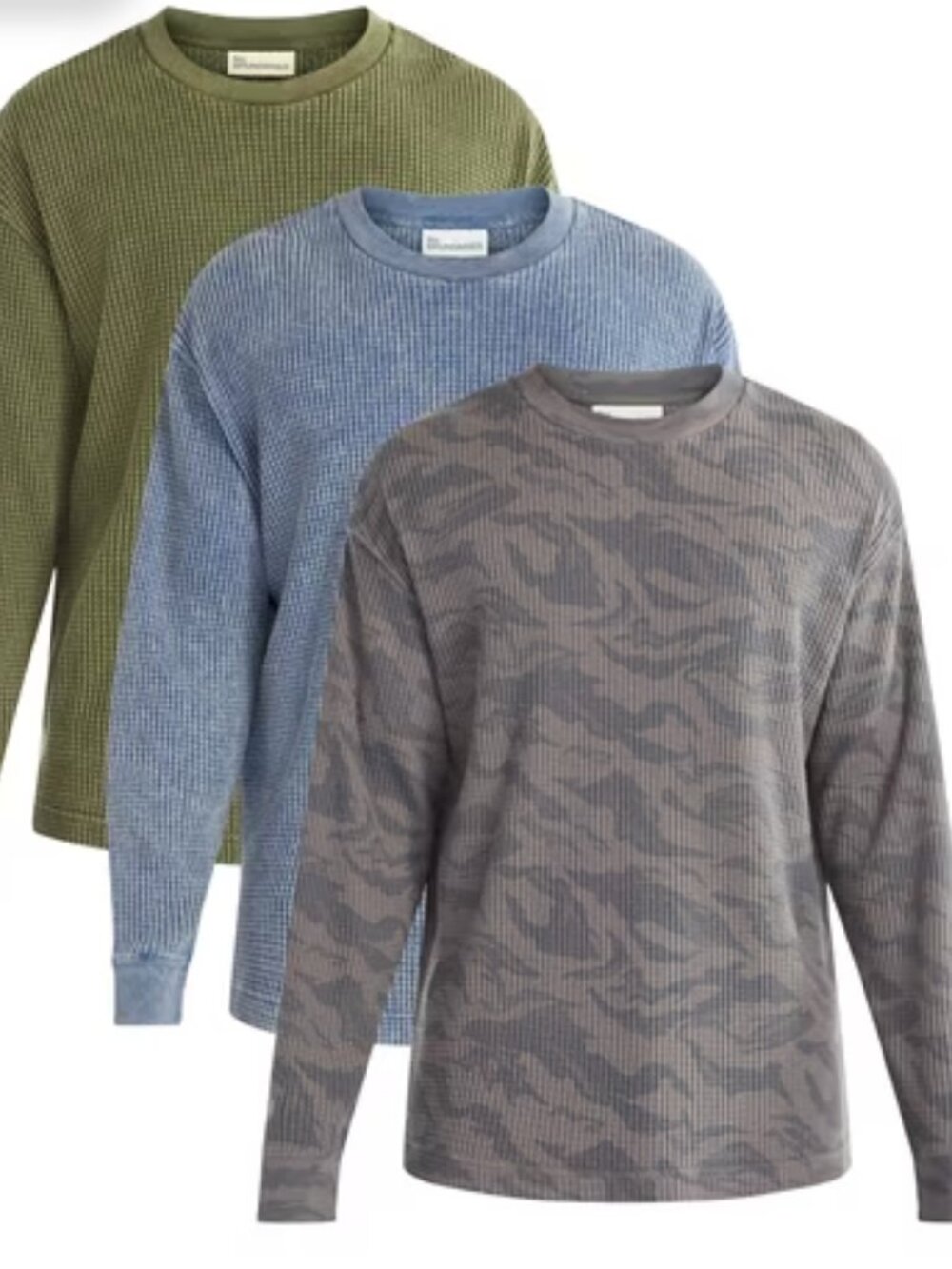 NWT - No Boundaries Big Men's Thermal Tee with Long Sleeves, 3-Pack 4X
